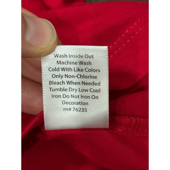 Coral Bay Womens Red Christmas Dogs Graphic V Neck T-Shirt SZ 3XL - Picture 6 of 8